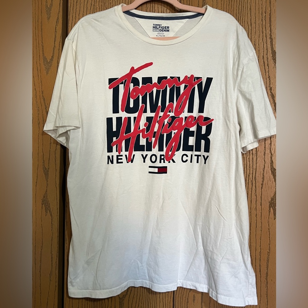 Tommy Hilfiger White Graphic T-Shirt for Men
